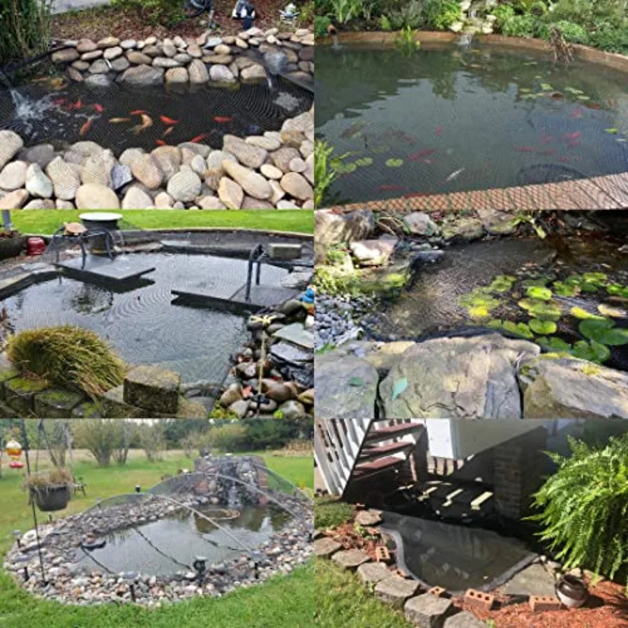 Protective Pond Netting With Fine Mesh And Ground Stakes