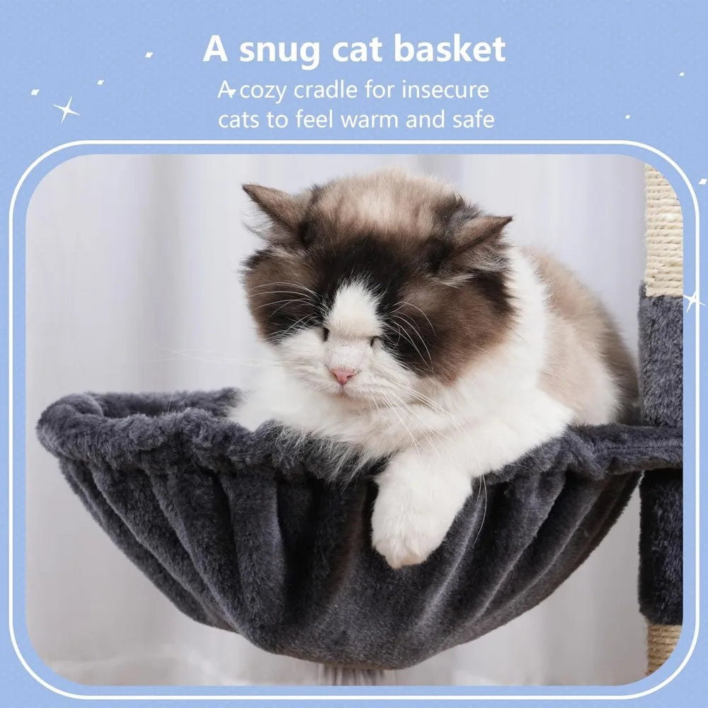 NBVCX Indoor Cat Tree Tower With Sisal Scratching Posts