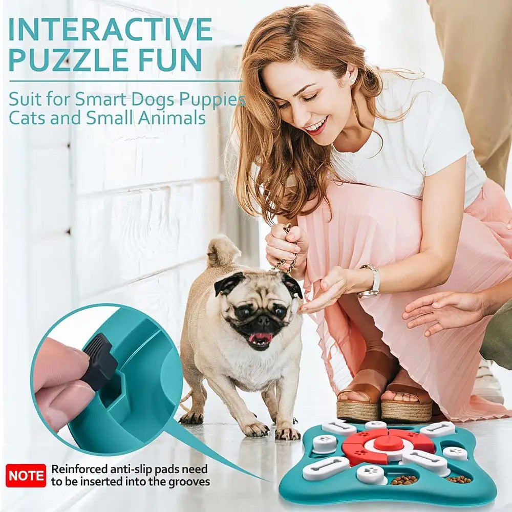 Dog Puzzle Toys Treat Dispensing Enrichment For IQ Training And Stimulation