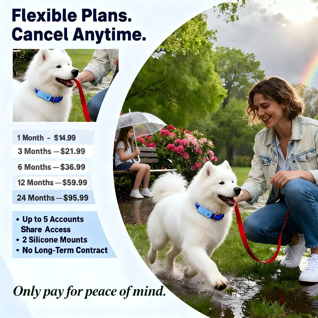 Wanwaytech 4G LTE Pet GPS Tracker With Unlimited Range Tracking
