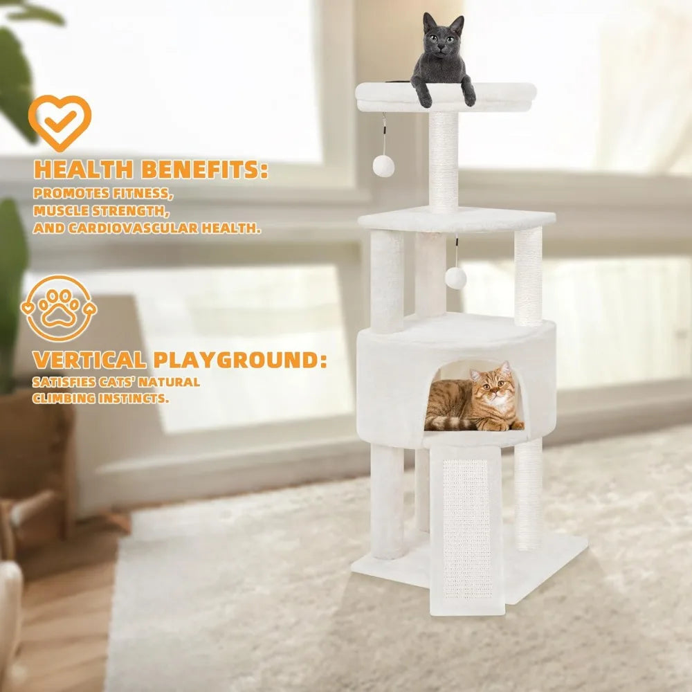 NBVCX Multi Level Cat Tower With Condo And Scratching Posts