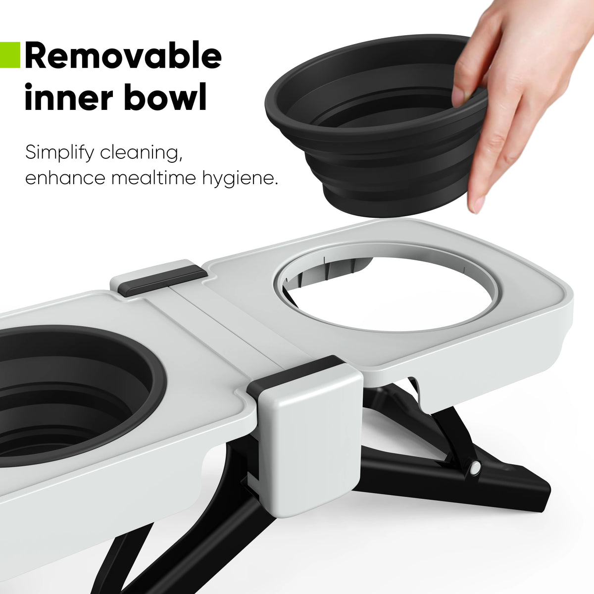 Superdesign Portable Elevated Dog Bowls Stand For Travel Feeding