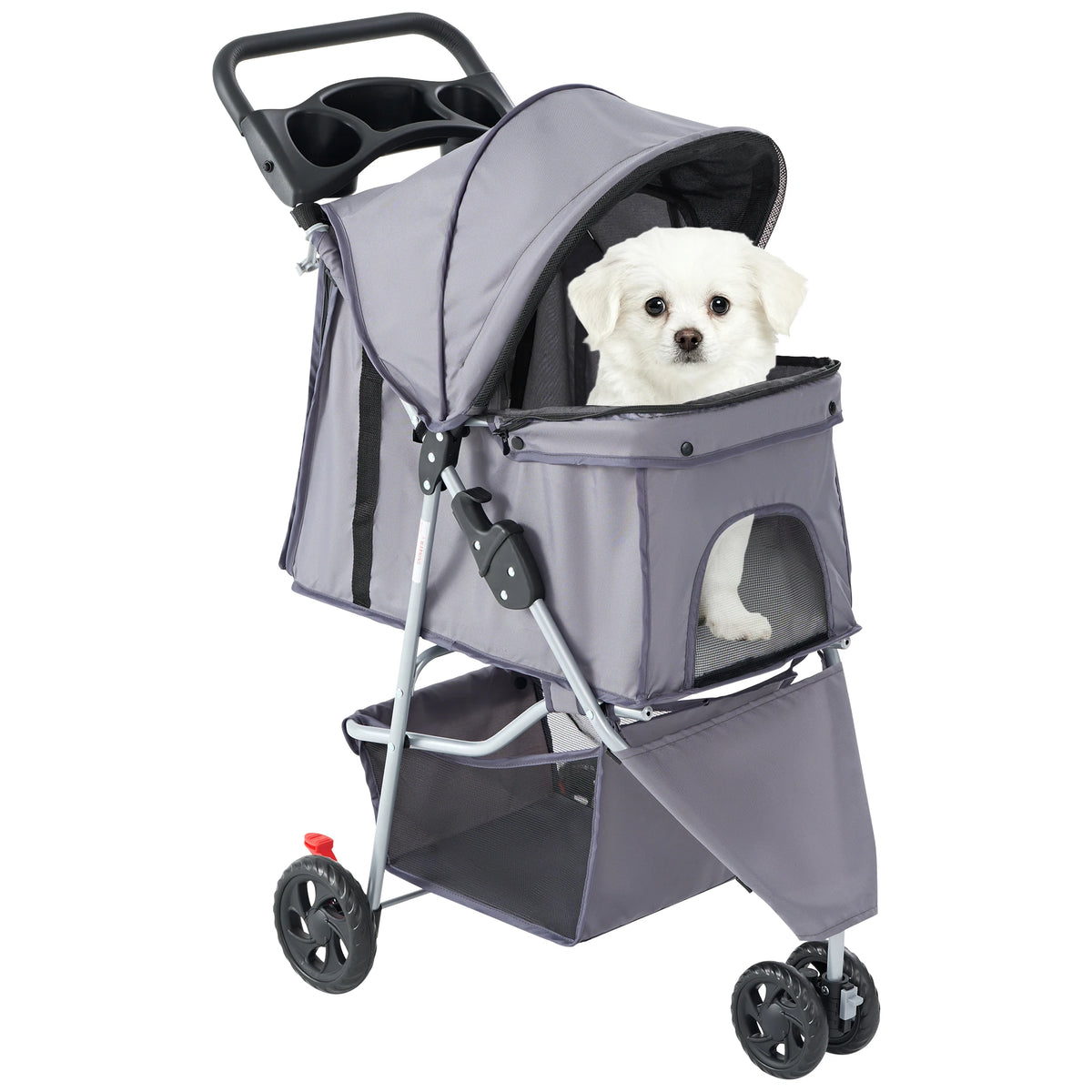 Foldable Three Wheel Pet Stroller For Small Dogs And Cats