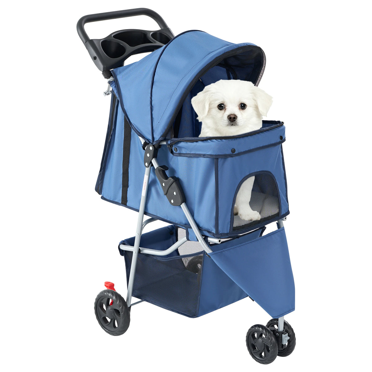 Foldable Three Wheel Pet Stroller For Small Dogs And Cats