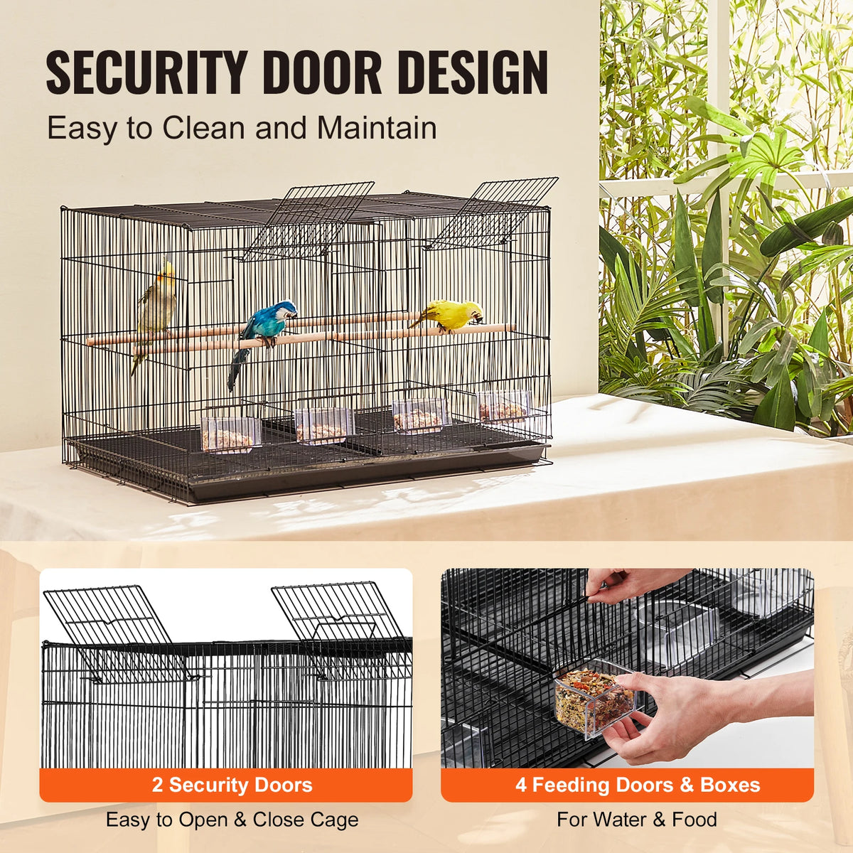 SucceBuy Flight Bird Cage With Stackable Divider And Travel Handle