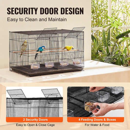SucceBuy Flight Bird Cage With Stackable Divider And Travel Handle