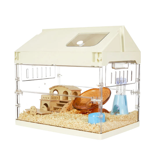 HiMiss Acrylic Hamster Cage Starter Kit For Small Pets