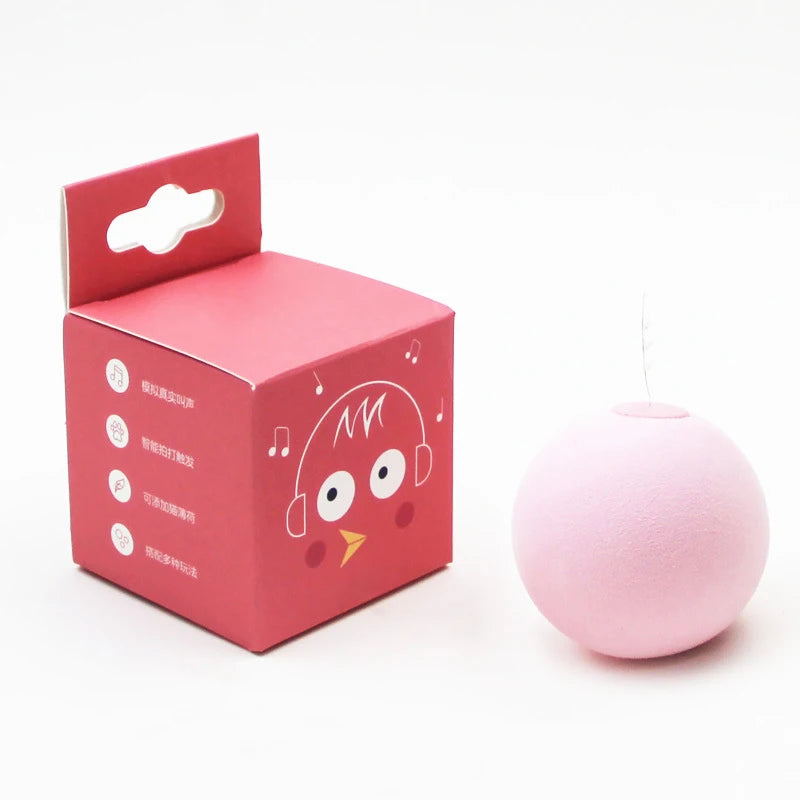 Smart Interactive Plush Cat Toy Ball Featuring Touch Squeak Design