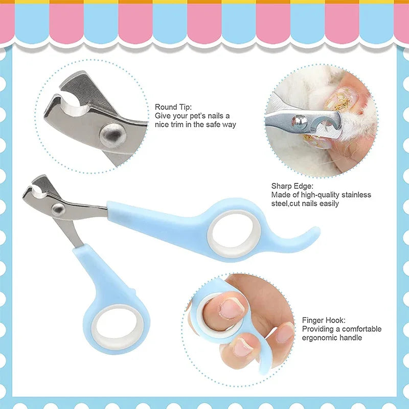 Pet Grooming Kit With Nail Clippers And Tear Stain Comb
