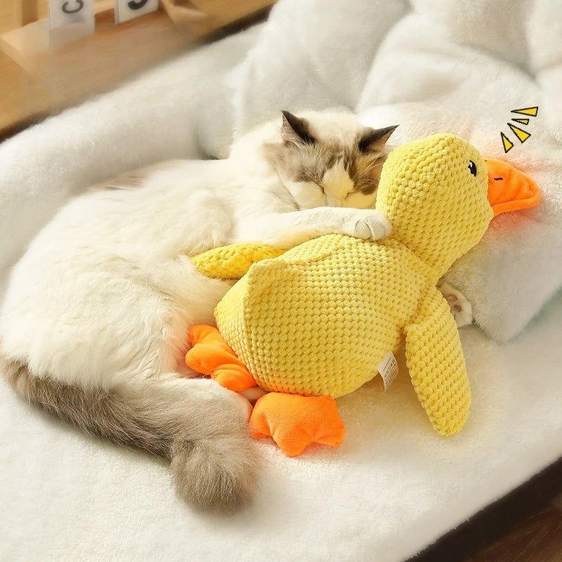 XMSJ Durable Plush Quacking Duck Chew Resistant Pet Toy