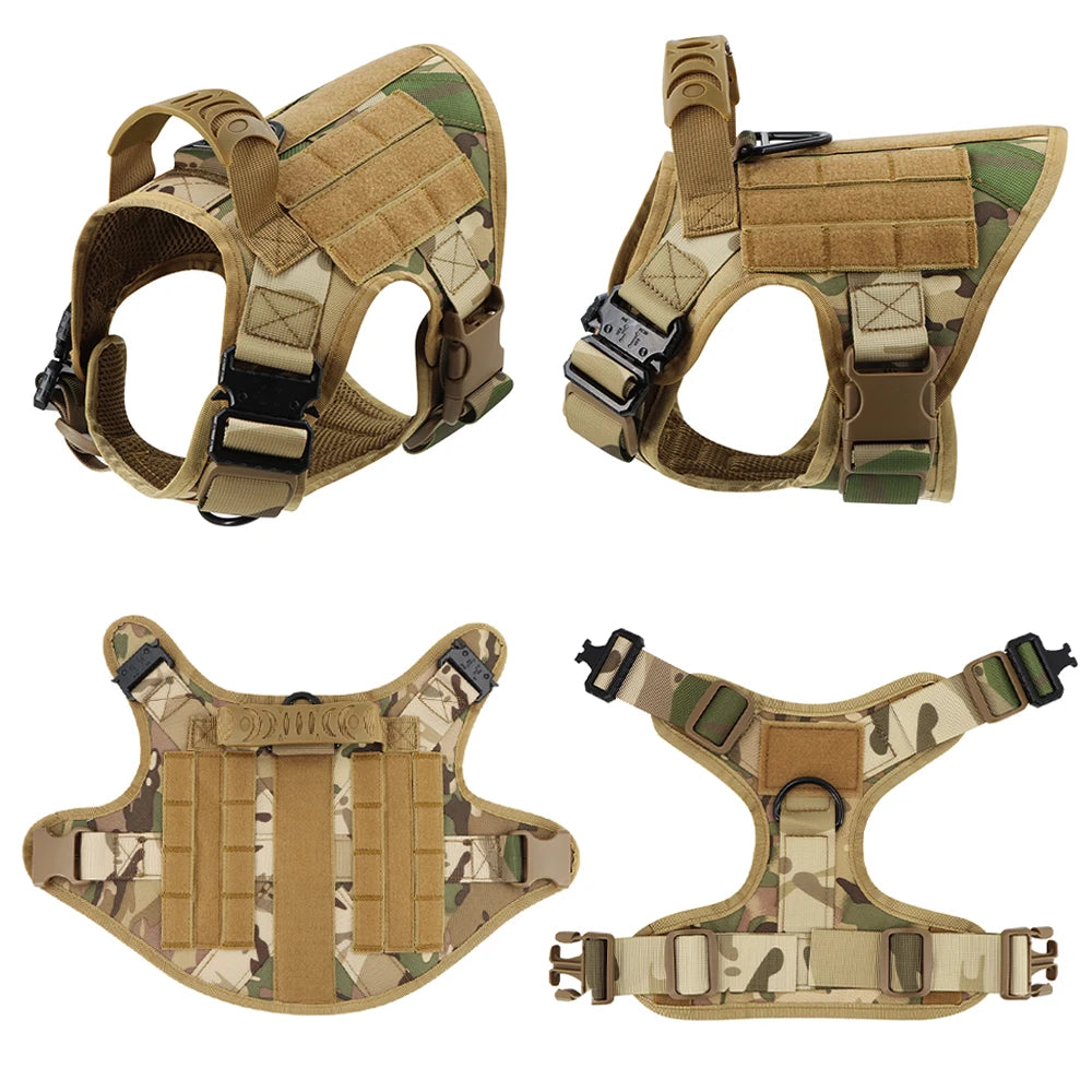Tactical Dog Harness Set Large Dogs No Pull Malinois
