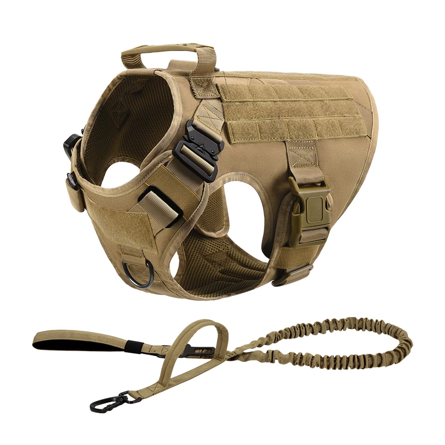 Tactical Dog Harness With Molle Pouches For German Shepherd Training
