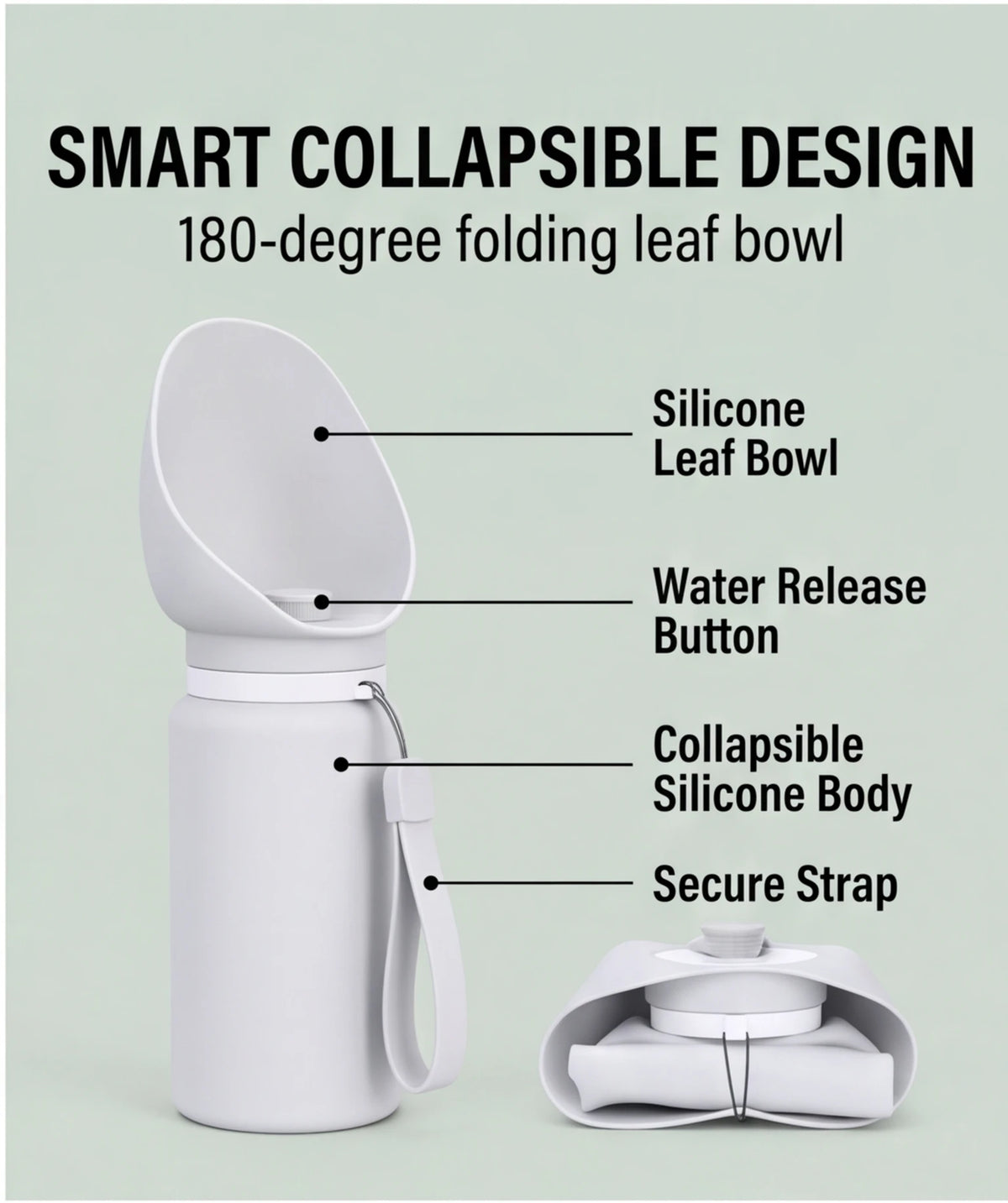 AJN Portable Foldable Dog Water Dispenser Bottle Travel