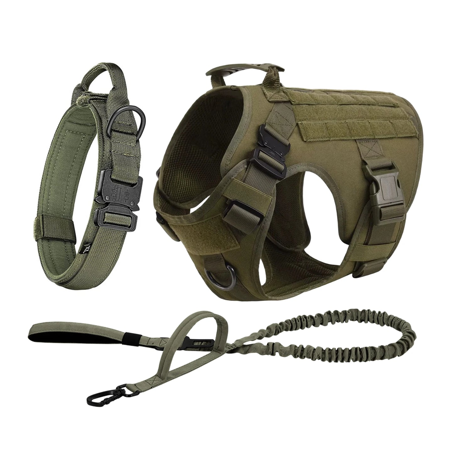 Tactical Dog Harness With Molle Pouches For German Shepherd Training