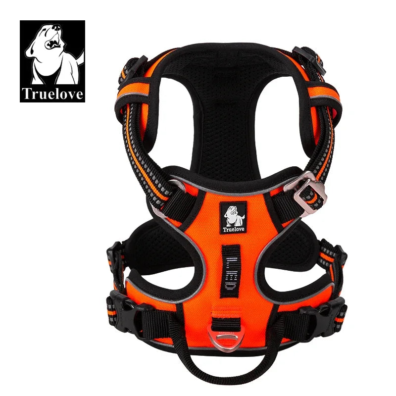 TrueLove Reflective Nylon Dog Harness No Pull Adjustable Safety Vest