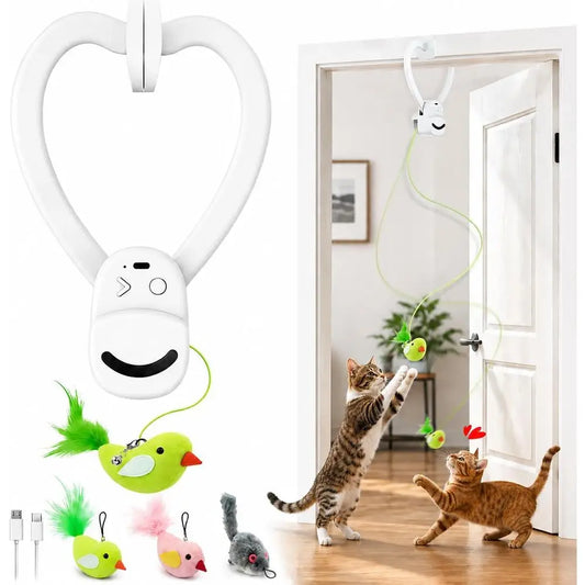Interactive Cat Toy Wand Bird Chase Indoor USB Rechargeable