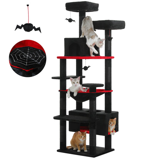 PEQULTI Multi Tier Cat Tree Tower With Scratching Posts
