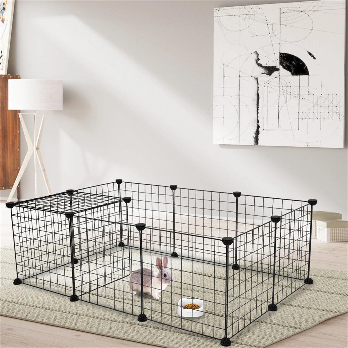 Portable Metal Wire Pet Playpen And Fence For Small Rabbits