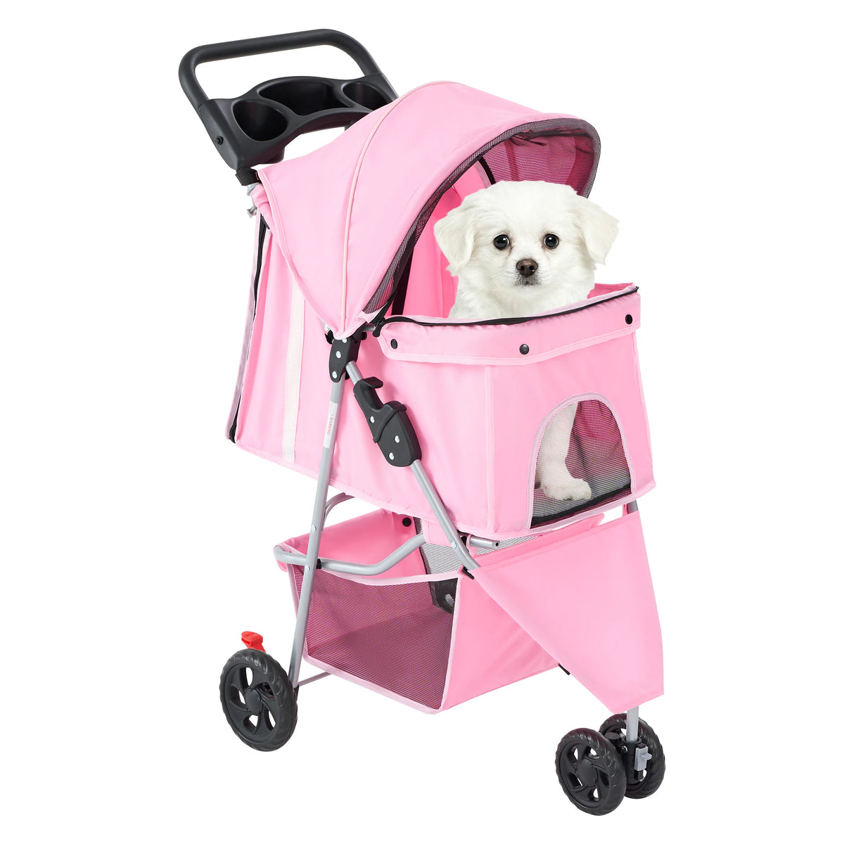 Foldable Three Wheel Pet Stroller For Small Dogs And Cats