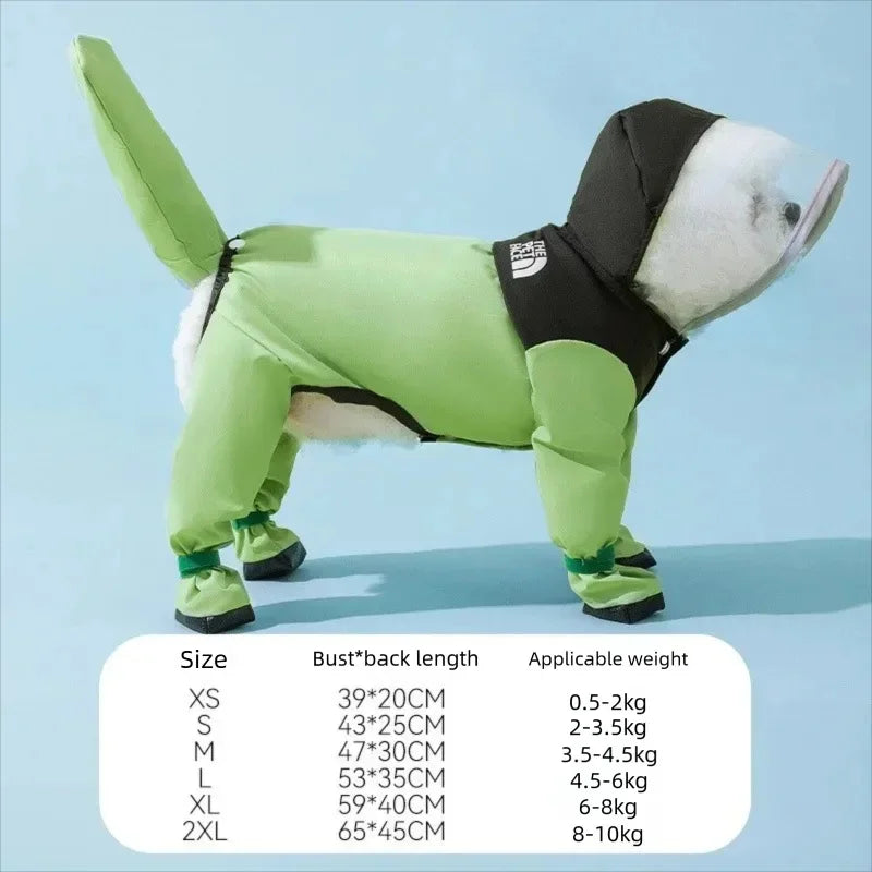 Pet Puppy Dog Raincoat Full Body Waterproof Jacket Protection