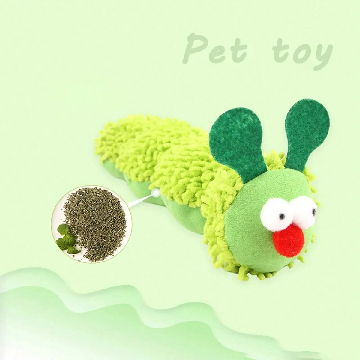 None Caterpillar Cat Chew Toy With Catnip And Silvervine