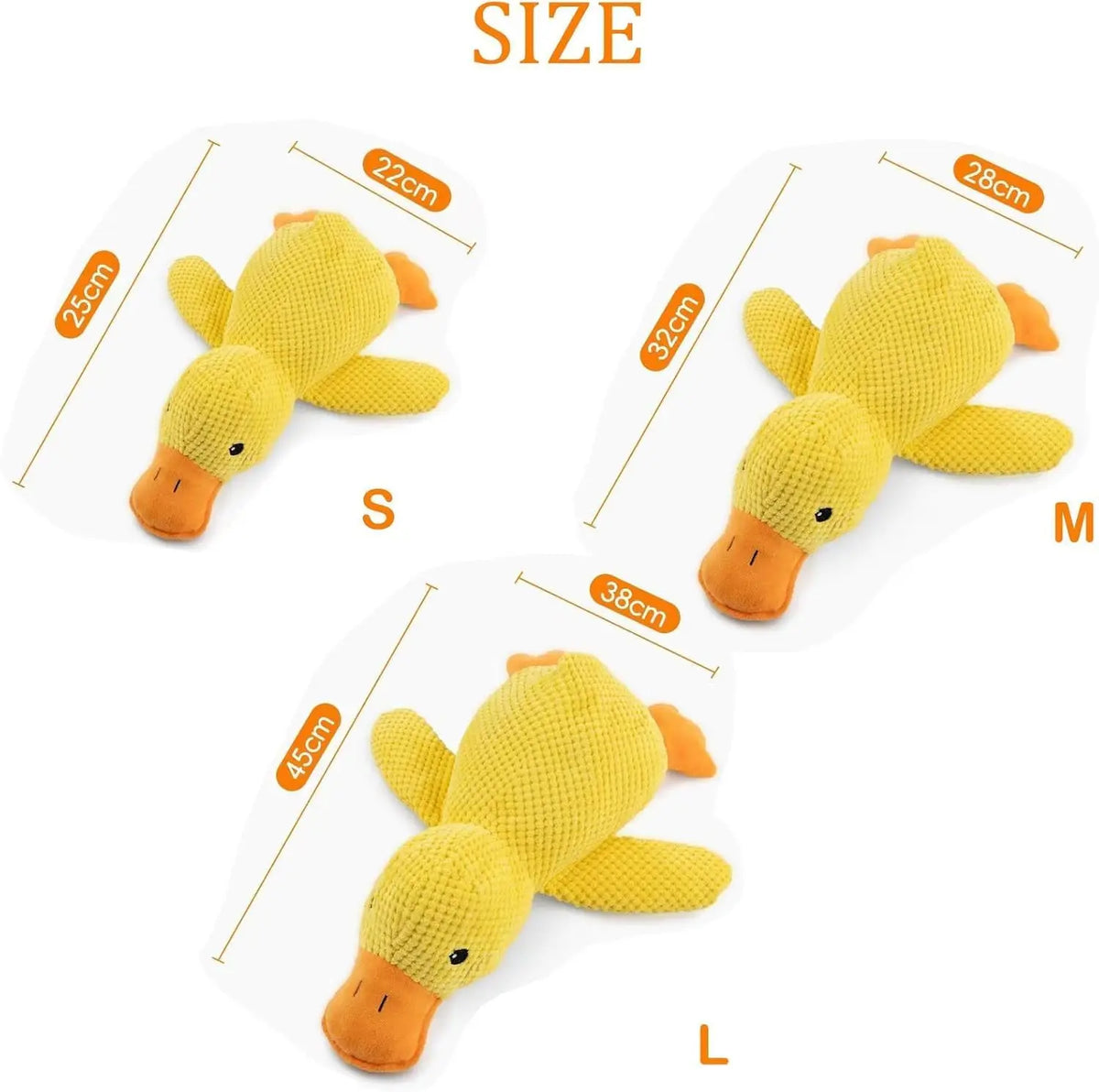 XMSJ Durable Plush Quacking Duck Chew Resistant Pet Toy