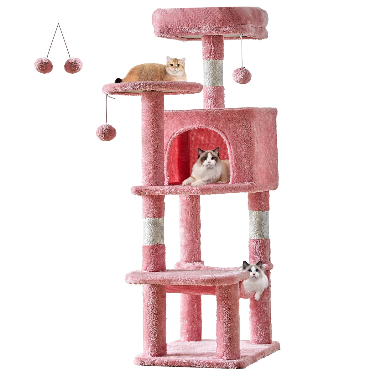 JHK Multi Tier Cat Tree With Durable Sisal Scratching Posts