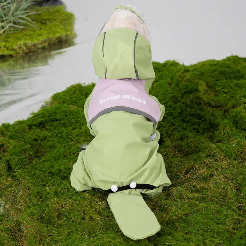 Pet Puppy Dog Raincoat Full Body Waterproof Jacket Protection