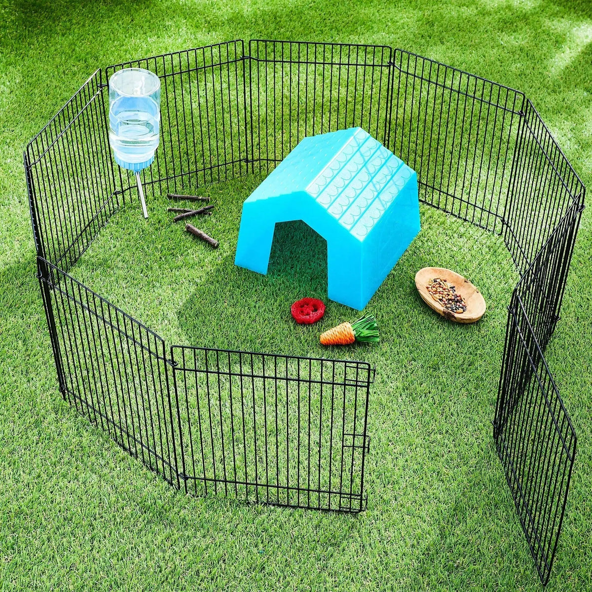 Stainless Steel Foldable 10 Panel Pet Playpen Exercise Fence