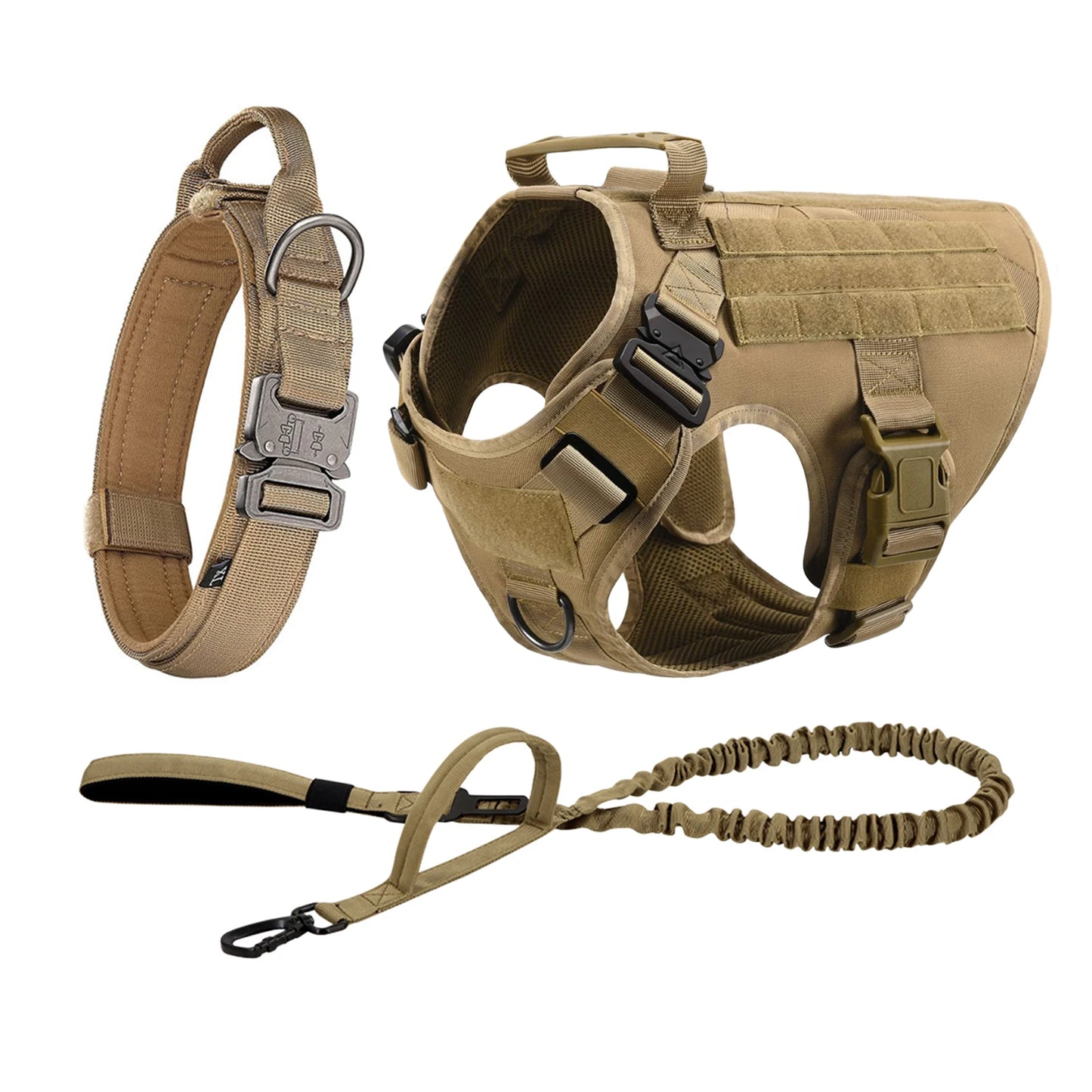 Tactical Dog Harness With Molle Pouches For German Shepherd Training