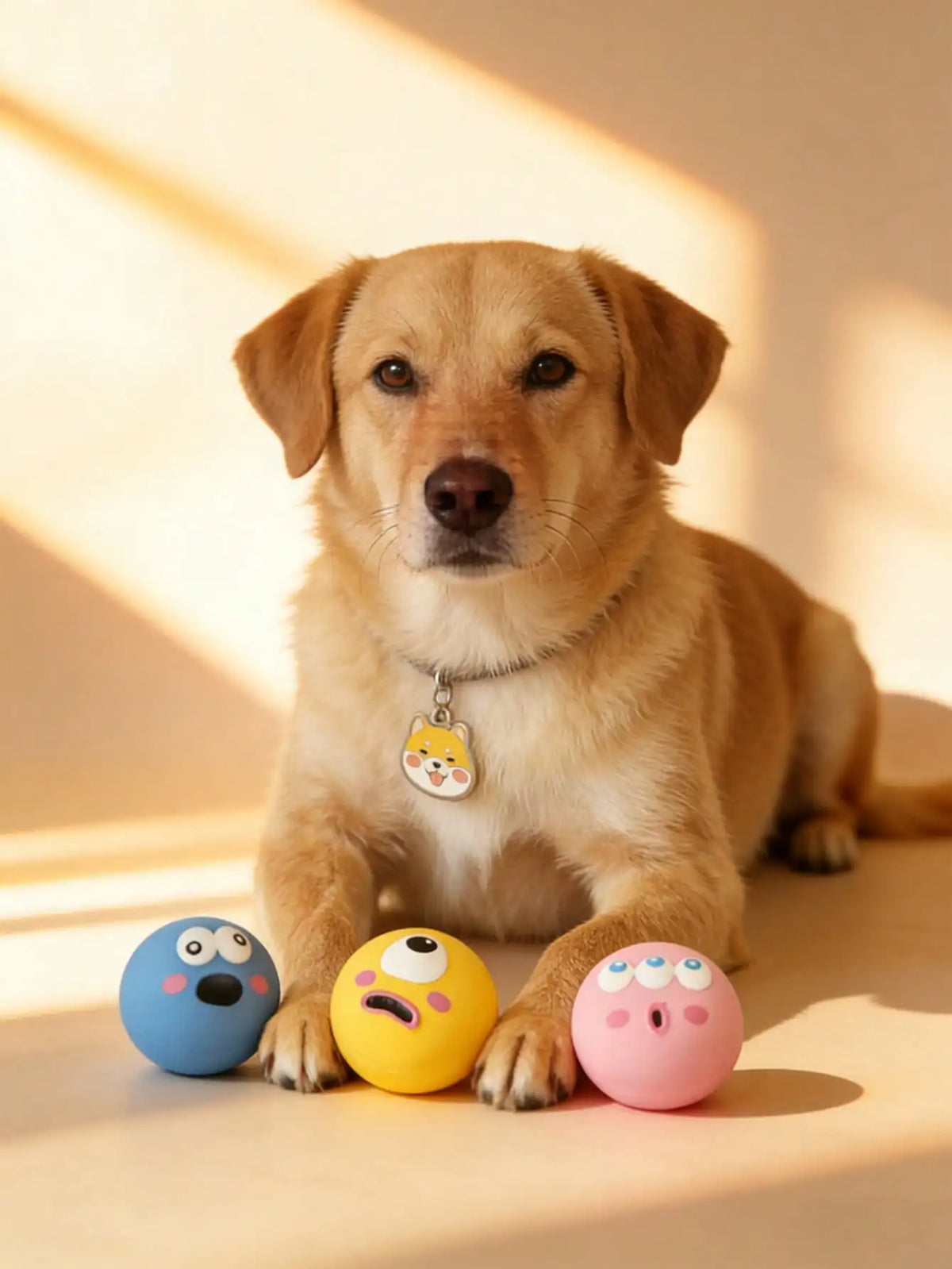 Interactive Squeaky Dog Dental Cleaning Ball Training Toy