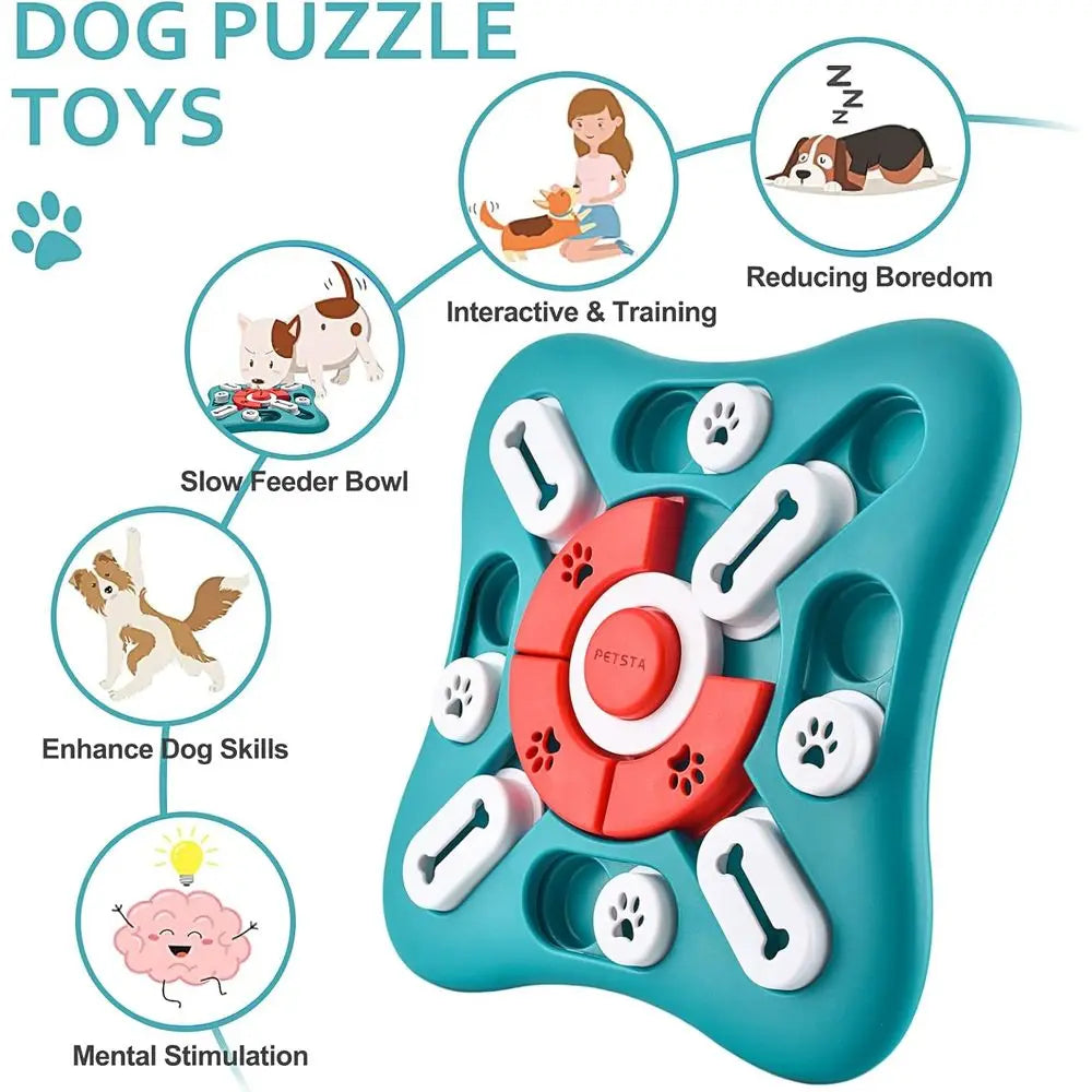 Dog Puzzle Toys Treat Dispensing Enrichment For IQ Training And Stimulation