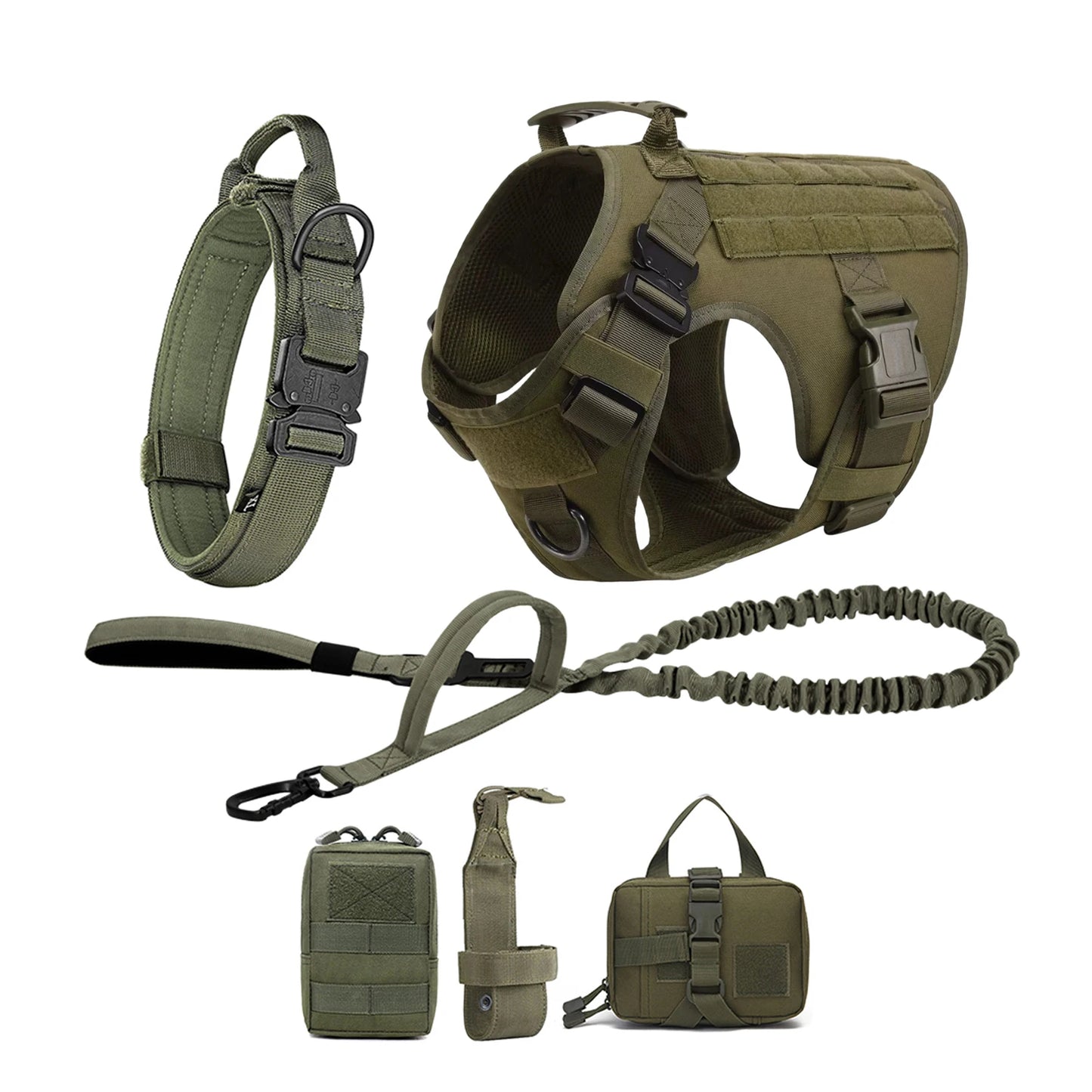 Tactical Dog Harness With Molle Pouches For German Shepherd Training