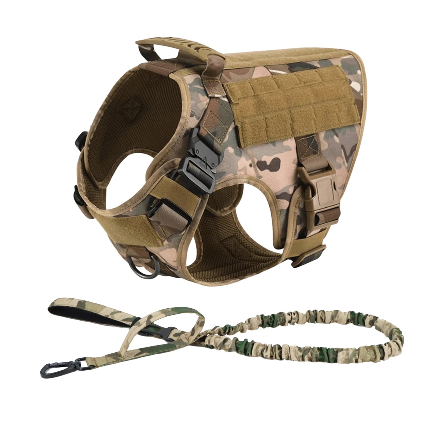 Tactical Dog Harness With Molle Pouches For German Shepherd Training