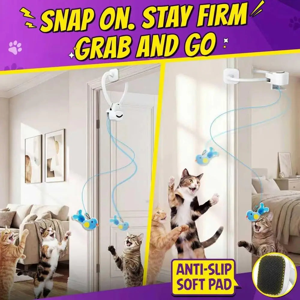 Interactive Cat Toy Wand Bird Chase Indoor USB Rechargeable