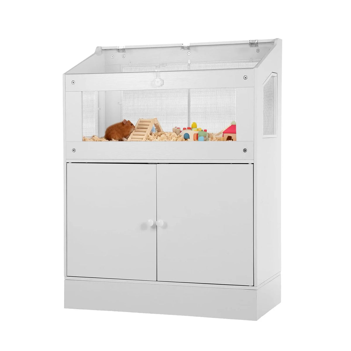 Hismiss Acrylic Small Animal Cage With Storage Cabinet Habitat