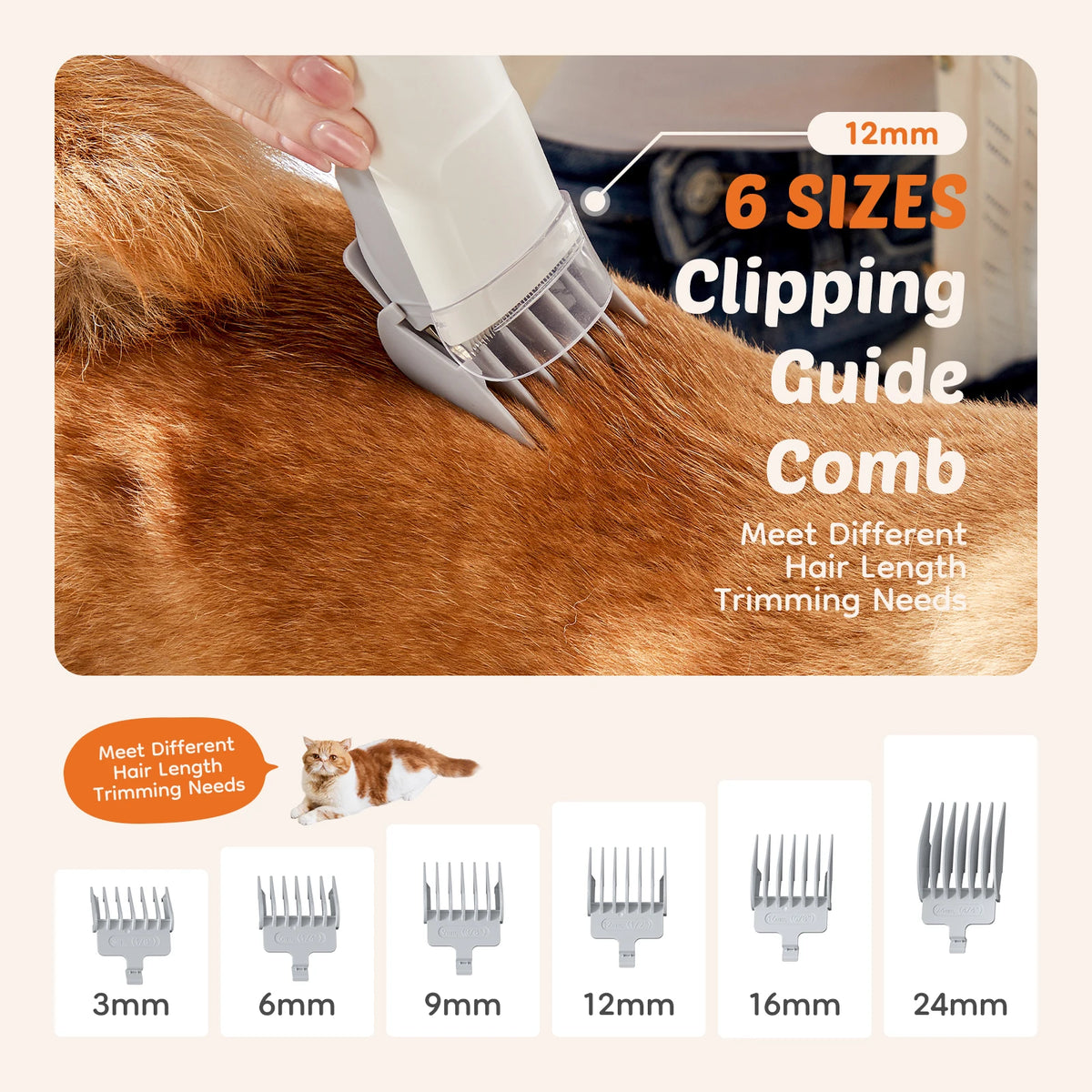 Sweetcrispy Professional Pet Grooming Vacuum Clipper Kit