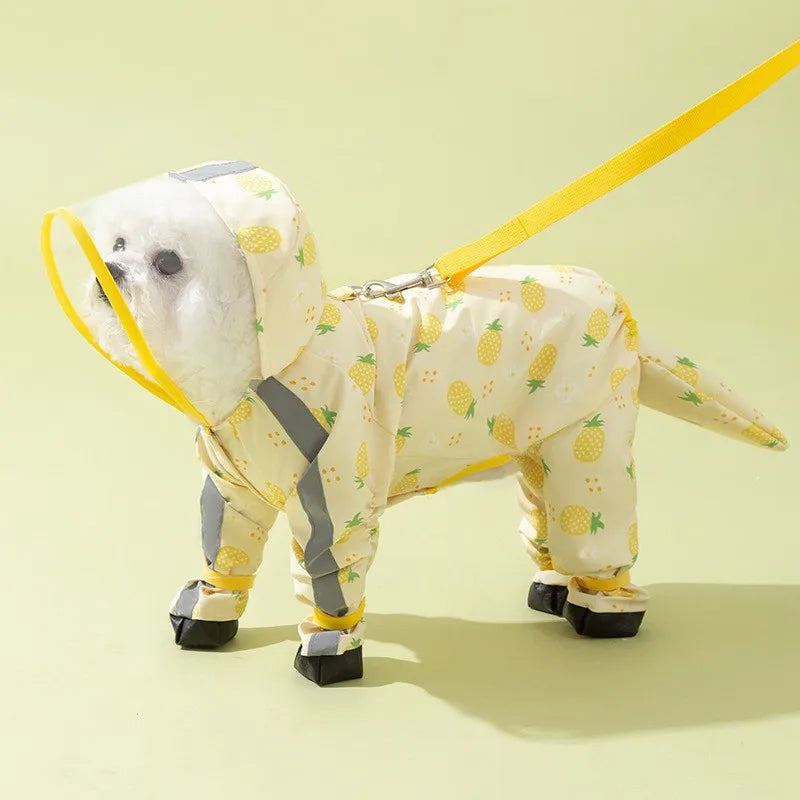 Pet Puppy Dog Raincoat Full Body Waterproof Jacket Protection