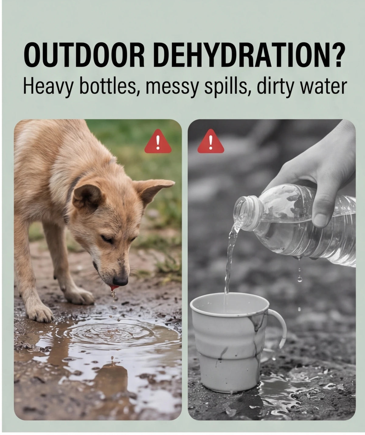 AJN Portable Foldable Dog Water Dispenser Bottle Travel