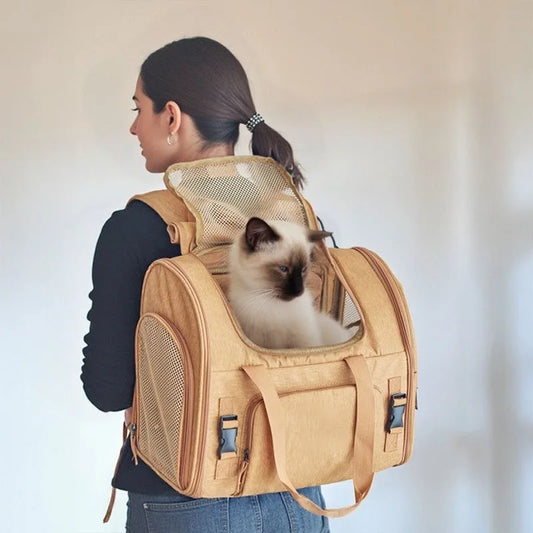Breathable Foldable Pet Backpack For Dog And Cat Travel