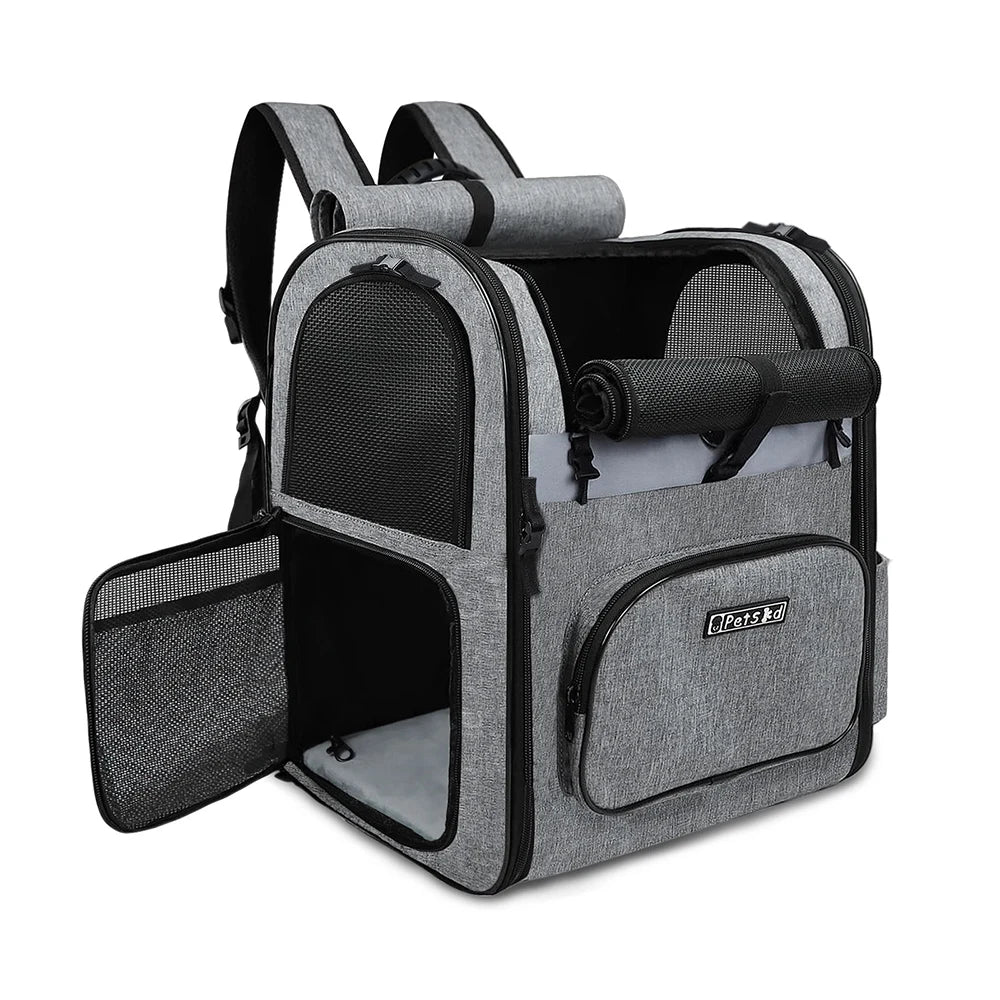 Petskd Breathable Dog Carrier Backpack With Double Doors