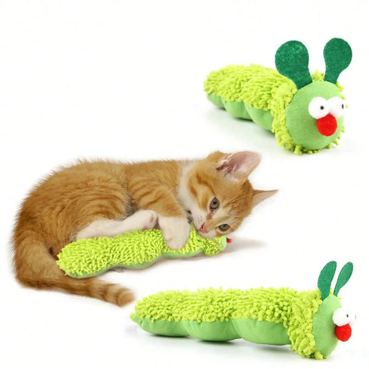 None Caterpillar Cat Chew Toy With Catnip And Silvervine