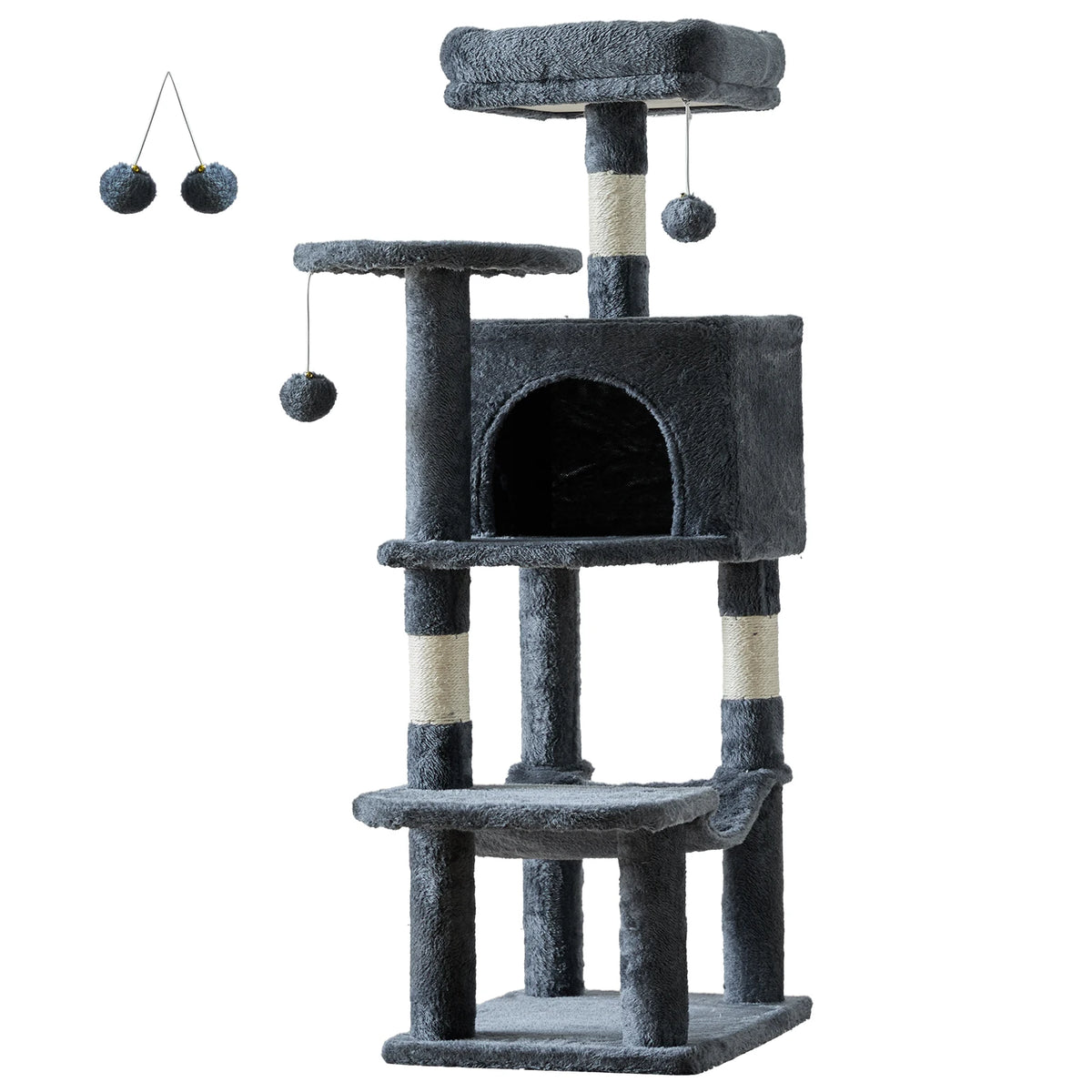 JHK Multi Tier Cat Tree With Durable Sisal Scratching Posts