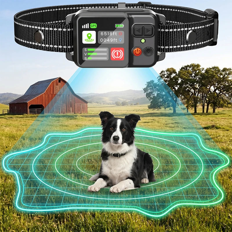 Dog GPS Fence System Waterproof Wireless Training Collar