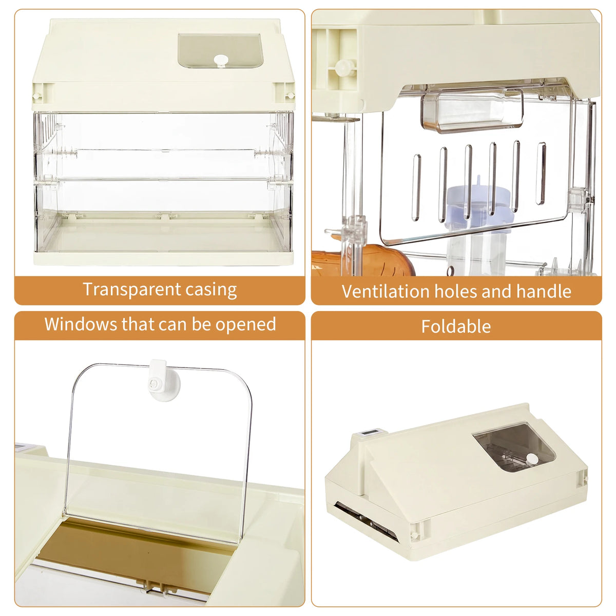 HiMiss Acrylic Hamster Cage Starter Kit For Small Pets