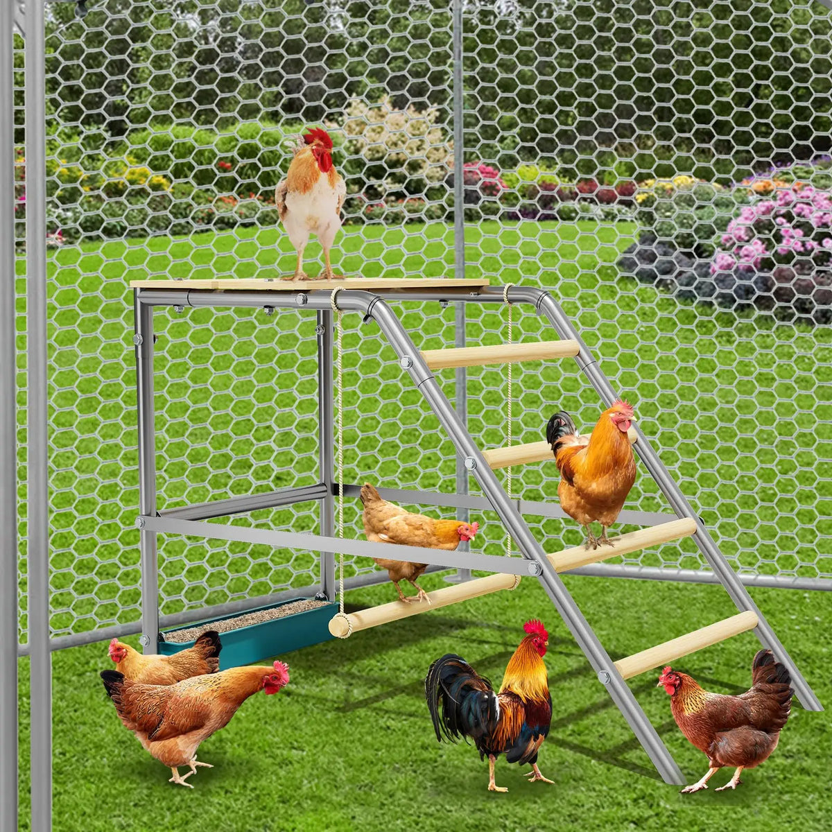 HiMISS Durable Galvanized Steel Chicken Coop Roost