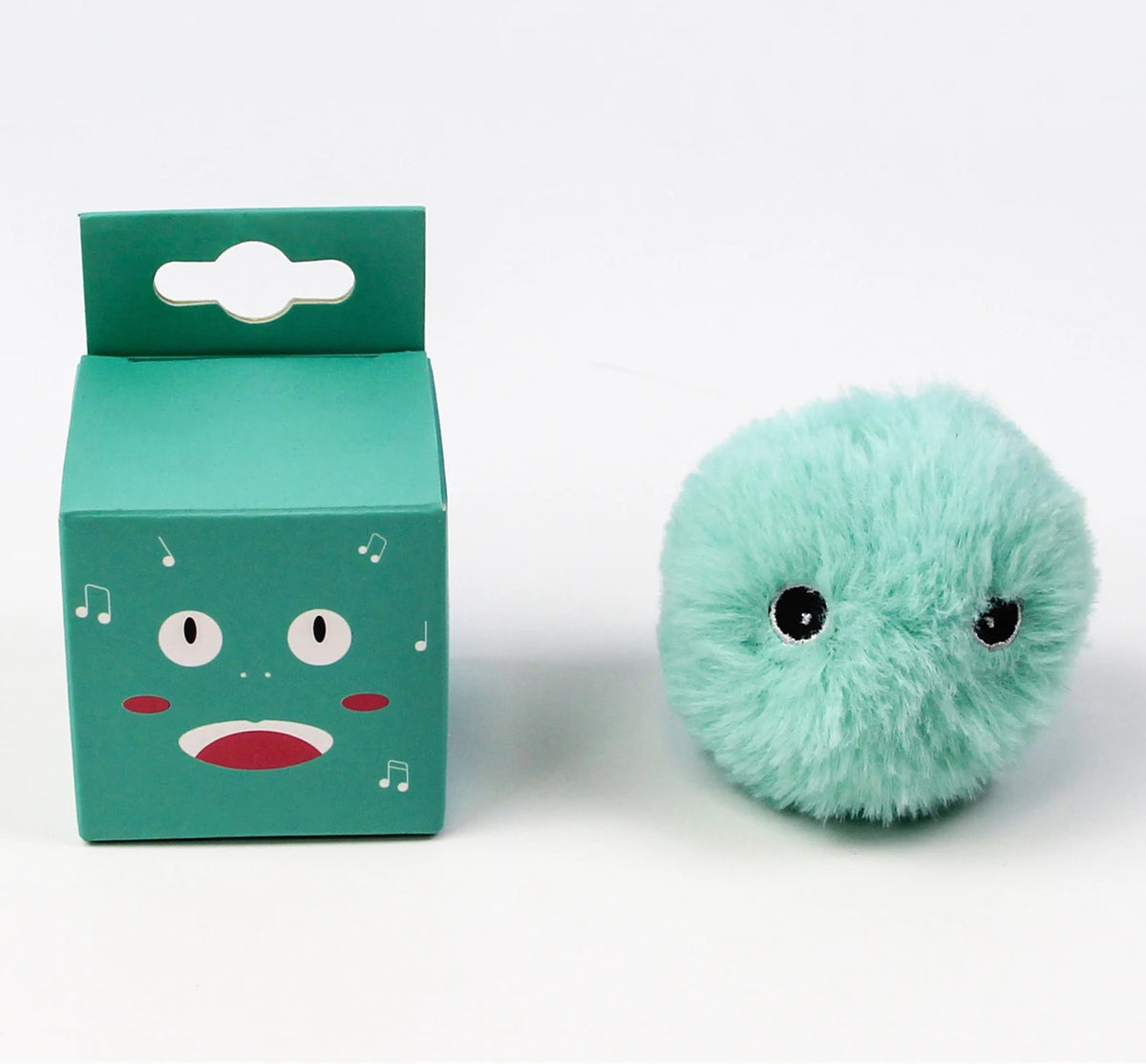 Smart Interactive Plush Cat Toy Ball Featuring Touch Squeak Design