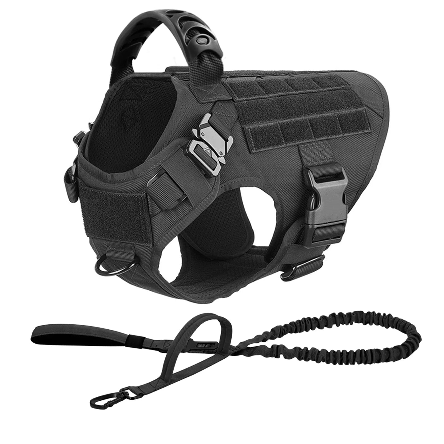 Tactical Dog Harness Set Large Dogs No Pull Malinois