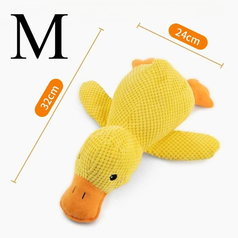 XMSJ Durable Plush Quacking Duck Chew Resistant Pet Toy