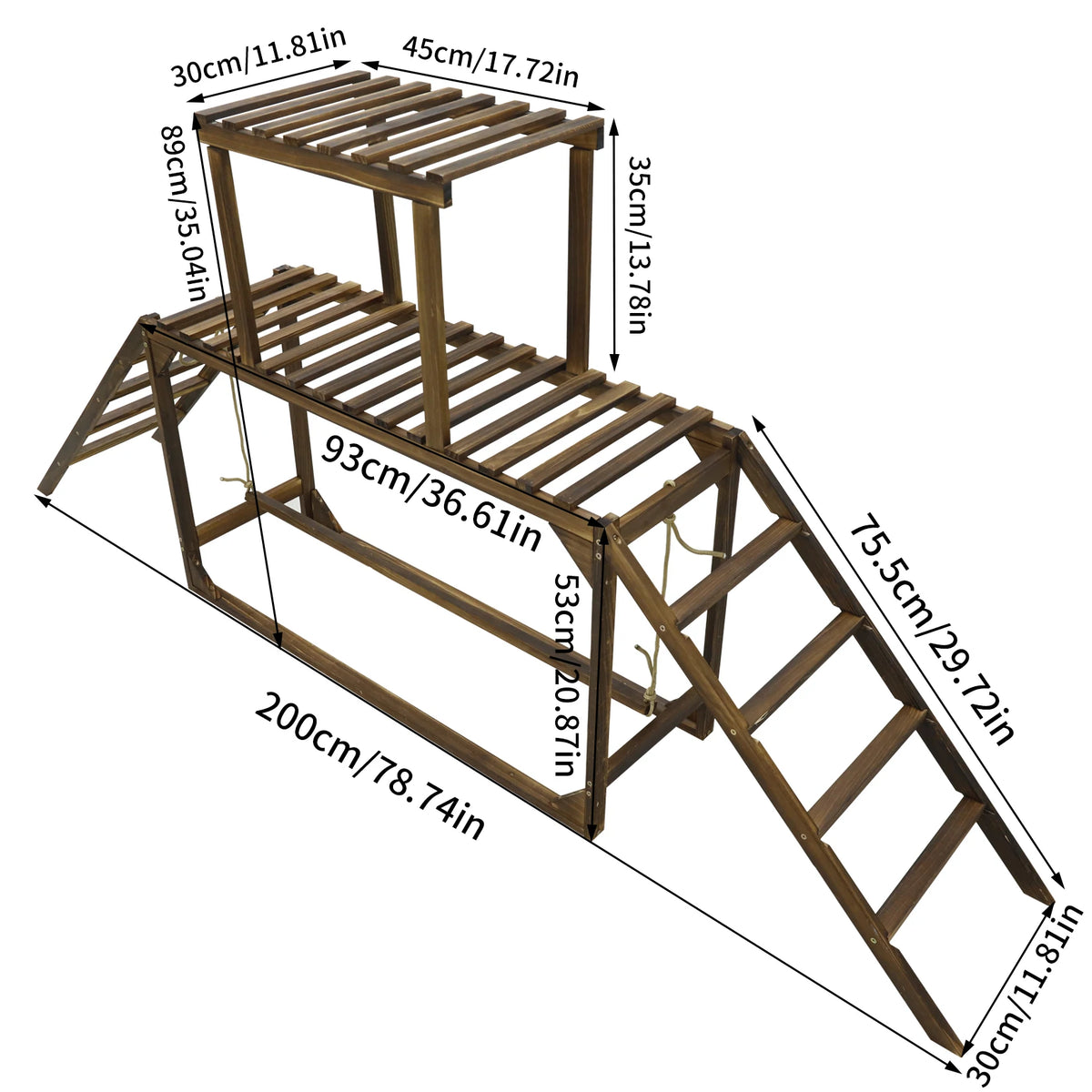 Borwart Chicken Coop Ladder With Swing And Roosting Bar